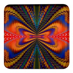Casanova Abstract Art-colors Cool Druffix Flower Freaky Trippy Square Glass Fridge Magnet (4 Pack)