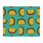 Taco-drawing-background-mexican-fast-food-pattern Small Glasses Cloth Front