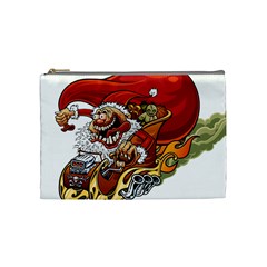 Funny Santa Claus Christmas Cosmetic Bag (medium) by Grandong