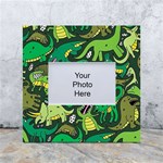 Dino Kawaii White Box Photo Frame 4  x 6  Front