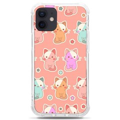 Cute Kawaii Kittens Seamless Pattern Iphone 12 Mini Tpu Uv Print Case	
