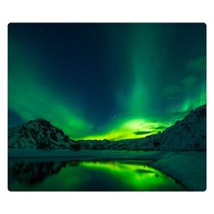 Iceland Aurora Borealis Premium Plush Fleece Blanket (small)