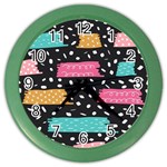 Art Pattern Design Wallpaper Background Print Patterns Color Wall Clock Front