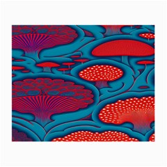 Vintage Ornate Mushroom Leafage Wallpaper Small Glasses Cloth