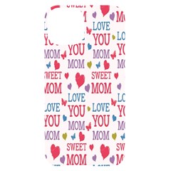 Love Mom Happy Mothers Day I Love Mom Graphic Iphone 14 Black Uv Print Case by Vaneshop