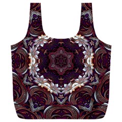 Rosette Kaleidoscope Mosaic Abstract Background Full Print Recycle Bag (xxl) by Vaneshop