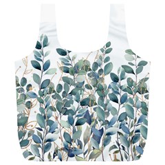 Green And Gold Eucalyptus Leaf Full Print Recycle Bag (xl) by Jack14
