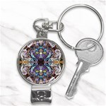  violet symmetry Nail Clippers Key Chain Front