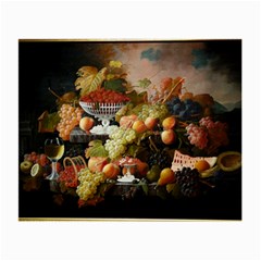 Abundance Of Fruit Severin Roesen Small Glasses Cloth