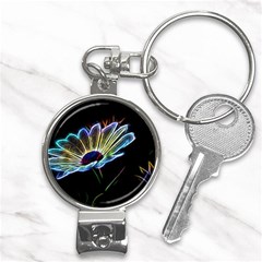 Flower Pattern-design-abstract-background Nail Clippers Key Chain
