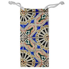 Ceramic-portugal-tiles-wall- Jewelry Bag by Amaryn4rt