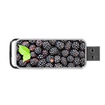 Blackberries-background-black-dark Portable USB Flash (Two Sides) Front