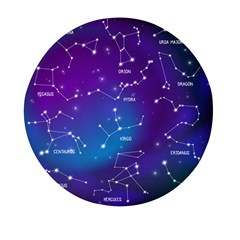 Realistic-night-sky-poster-with-constellations Mini Round Pill Box (pack Of 3) by Amaryn4rt