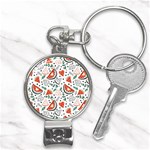 Seamless-vector-pattern-with-watermelons-mint Nail Clippers Key Chain Front