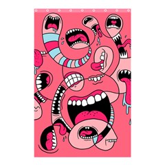 Big Mouth Worm Shower Curtain 48  X 72  (small)  by Dutashop