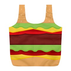 Cake Cute Burger Full Print Recycle Bag (l) by Dutashop