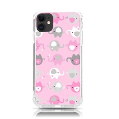 Animals Elephant Pink Cute Iphone 11 Tpu Uv Print Case
