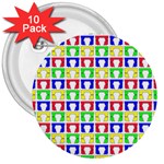 Colorful Seamless Pattern 3  Buttons (10 pack)  Front