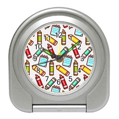 Seamless Pixel Art Pattern Travel Alarm Clock
