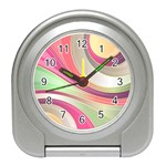 Abstract Colorful Background Wavy Travel Alarm Clock Front