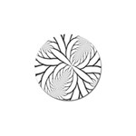 Fractal Symmetry Pattern Network Golf Ball Marker (4 pack) Front