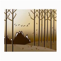 Landscape Trees Wallpaper Mountains Small Glasses Cloth