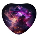 Cloud Heaven Storm Chaos Purple Heart Glass Fridge Magnet (4 pack) Front
