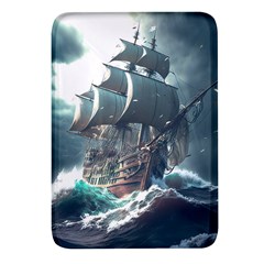 Pirate Ship Boat Sea Ocean Storm Rectangular Glass Fridge Magnet (4 Pack)