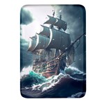 Pirate Ship Boat Sea Ocean Storm Rectangular Glass Fridge Magnet (4 pack) Front