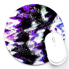Abstract Canvas Acrylic Digital Design Round Mousepad