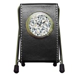 Geometric Triangle Modern Mosaic Pen Holder Desk Clock Front
