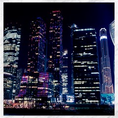 Black Building Lighted Under Clear Sky Canvas 20  X 20 