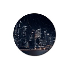 Time Lapse Photo Of City Rubber Round Coaster (4 Pack)
