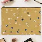 Cross Circles White Circles Cosmetic Bag (XXXL) Front