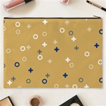 Cross Circles White Circles Cosmetic Bag (XXXL) Back