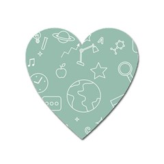 Board Chalk School Earth Book Heart Magnet by Grandong