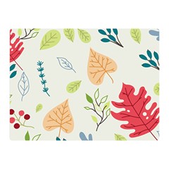 Leaves Plants Background Branches Two Sides Premium Plush Fleece Blanket (mini)
