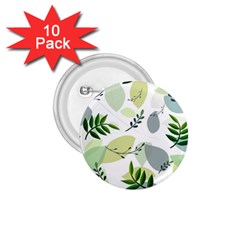 Leaves Foliage Pattern Abstract 1 75  Buttons (10 Pack) by Grandong