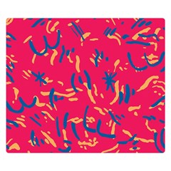 Pattern Booty Faces Premium Plush Fleece Blanket (small)