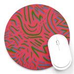Pattern Saying Wavy Round Mousepad Front