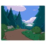Adventure Time Cartoon Pathway Premium Plush Fleece Blanket (Medium) 60 x50  Blanket Front