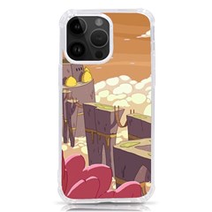 Animated Castle Illustration Adventure Time Cartoon Nature Iphone 14 Pro Max Tpu Uv Print Case