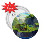 Cartoon Network Mountains Landscapes Seas Illustrations Adventure Time Rivers 2.25  Buttons (10 pack)  Front