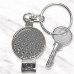 Background Pattern Halftone Black White Nail Clippers Key Chain Front