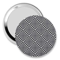 Background Pattern Halftone Black White 3  Handbag Mirrors