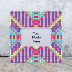 Checkerboard Squares Abstract Texture Pattern White Box Photo Frame 4  X 6 