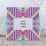 Checkerboard Squares Abstract Texture Pattern White Box Photo Frame 4  x 6  Front