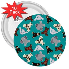 Plush Toys Stuffed Toys 3  Buttons (10 Pack) 