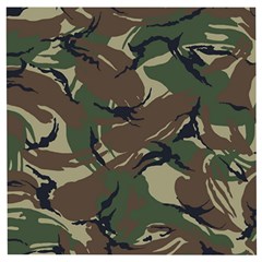Camouflage Pattern Fabric Wooden Puzzle Square by Bedest