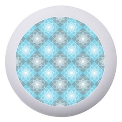 White Light Blue Gray Tile Dento Box With Mirror